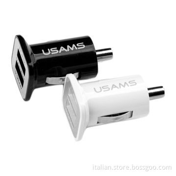 5V, 2.1A double USB ports mini car charger